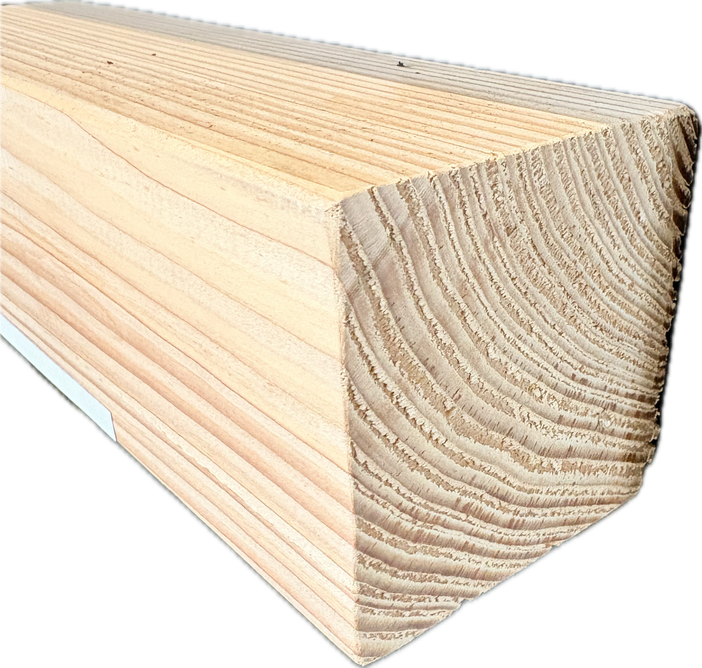 Lärche Pfosten 90 × 90 mm – 4-seitig glatt gehobelt, Kanten gefast | Lärchenholz Pfosten