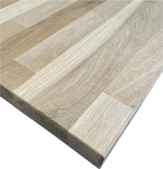 Leimholzplatte Eiche keilgezinkt