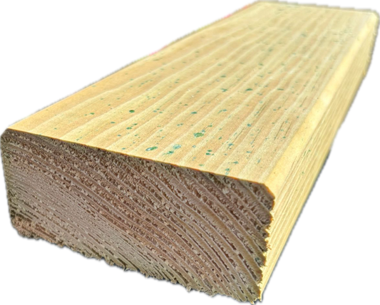 Kiefer 45 × 94 mm grün imprägniert, glatt gehobelt