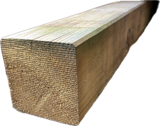 Kiefer -Pfosten KDI grün – 115 × 115 mm, 4-seitig gehobelt & gefast