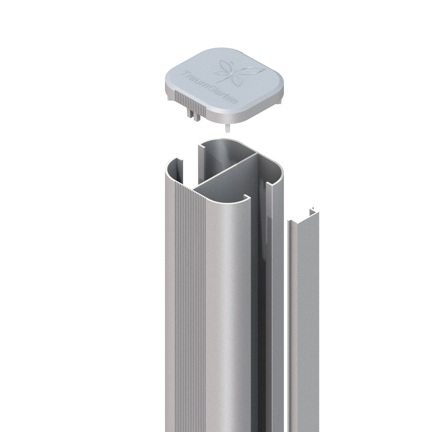 Brügmann SYSTEM Steckpfosten Silber z. Aufschrauben 193 cm Art. Nr. 2248