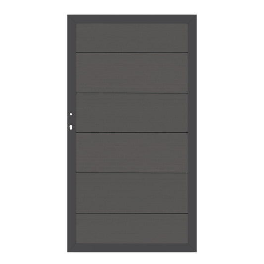 Brügmann SYSTEM WPC XL Anthrazit/Anthrazit Tor DIN links /rechts 98 x 180 cm Art.-Nr. 2595
