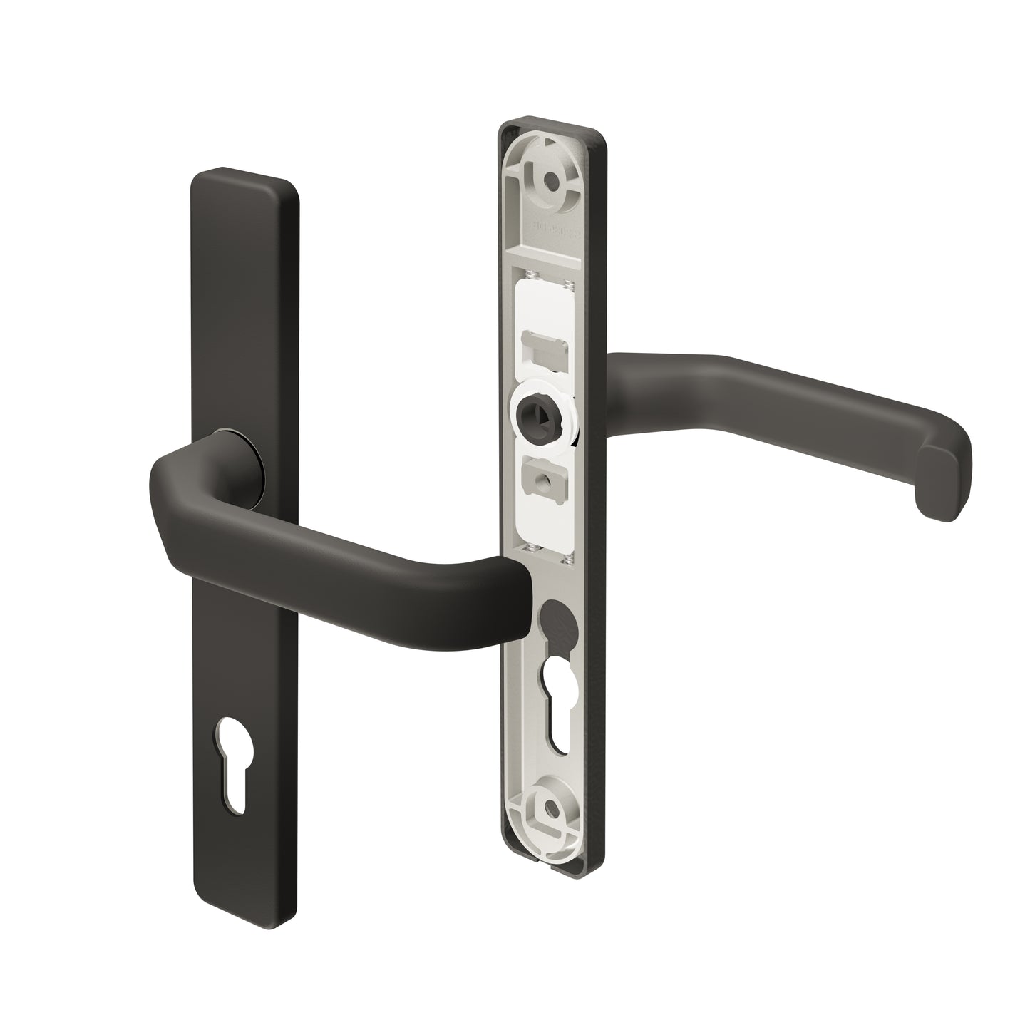 Brügmann Drücker -Garnitur Anthrazit Klinke / Klinke DIN RE. / LI. Art.-Nr. 3994