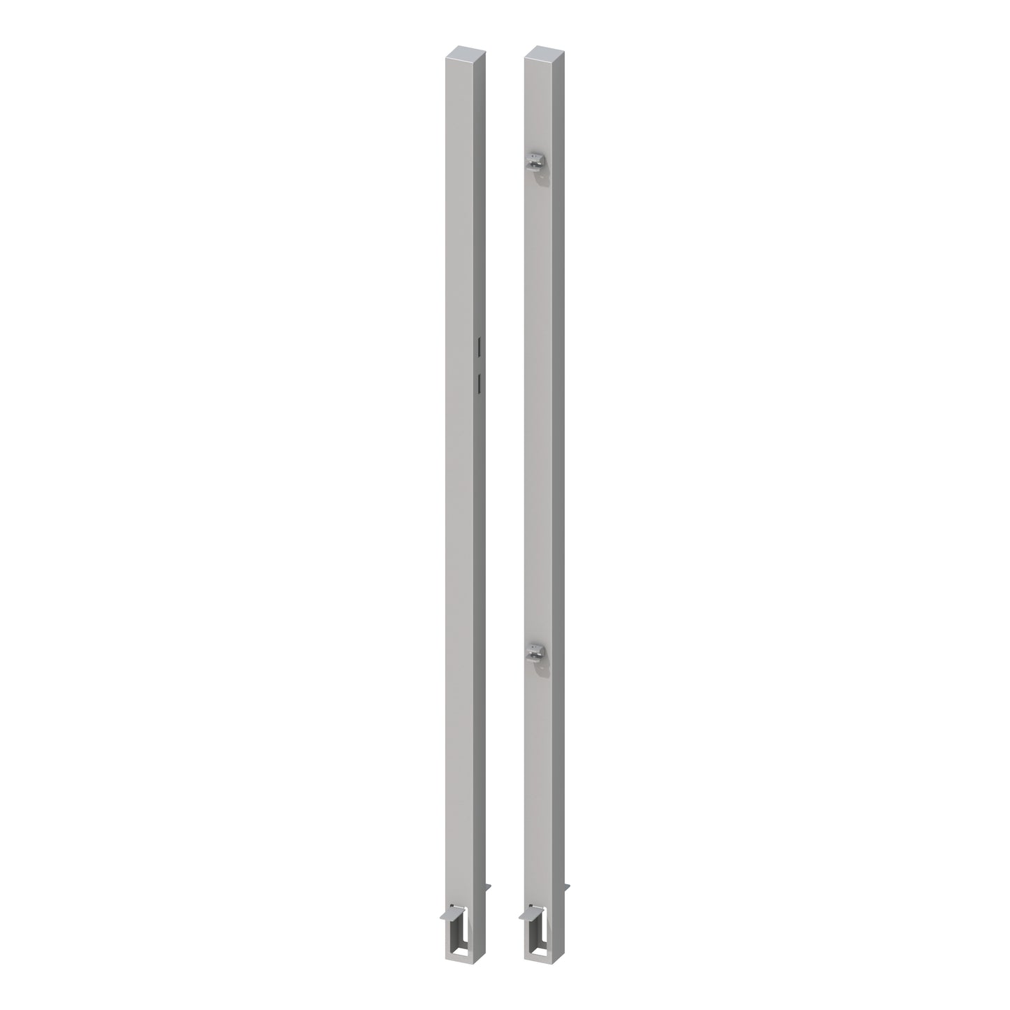 Brügmann Torpfosten Metall-Silber Universal-Set z. Einbetonieren für Einzeltor Höhe 180 cm Art.-Nr. 2099