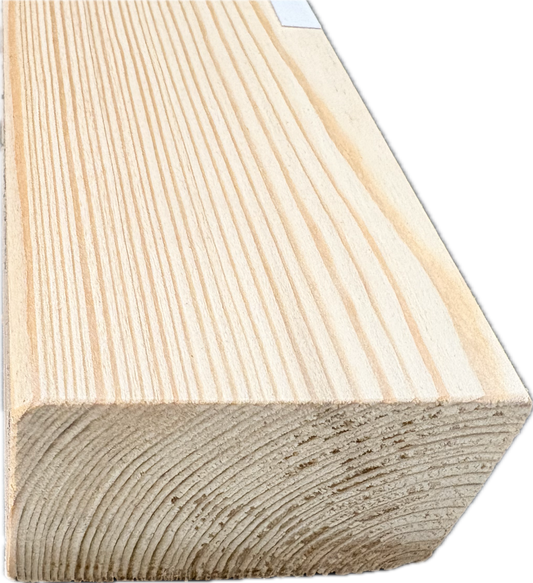 Lärche Pfosten 45 × 70 mm – 4-seitig glatt gehobelt, Kanten gefast | Lärchenholz Balken