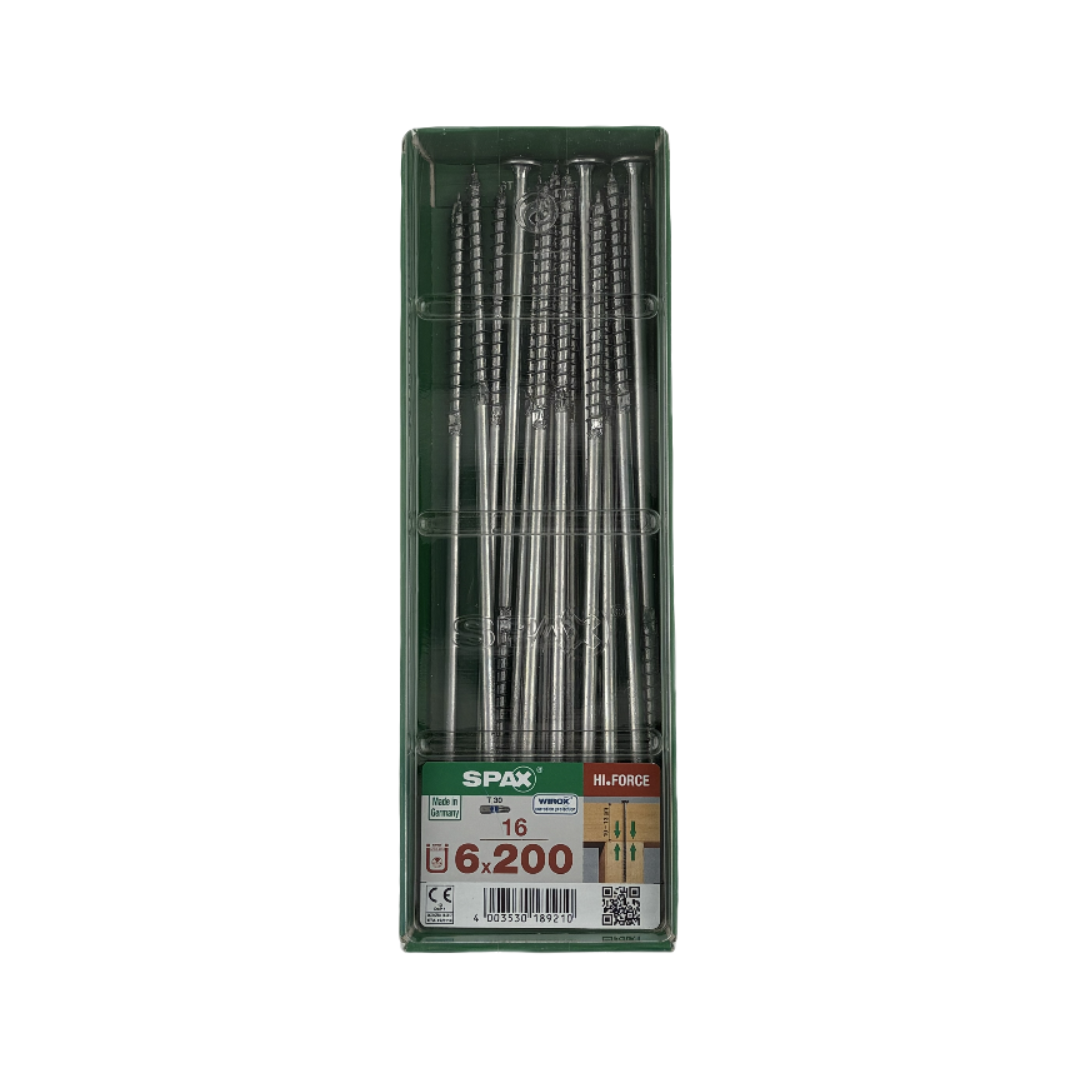 SPAX HI- Force Schrauben T-STAR plus TGW Wirox T30. 6x200mm 16 Stück