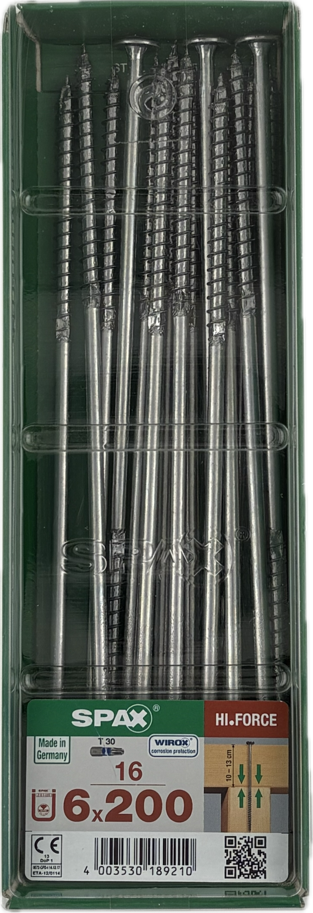 SPAX HI- Force Schrauben  T-STAR plus TGW Wirox T30. 6x200mm 16 Stück