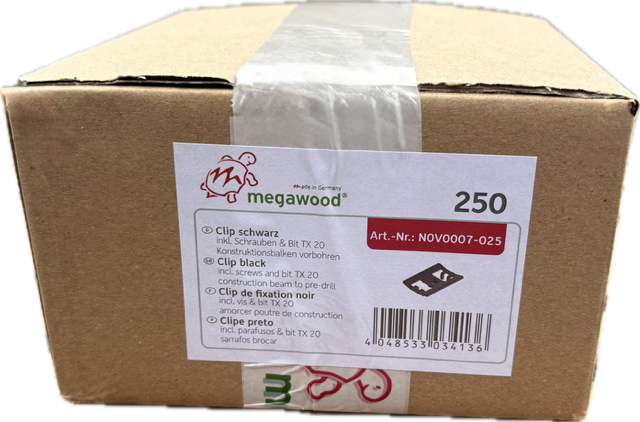 Megawood Clip 250 Stück inkl. Schrauben
