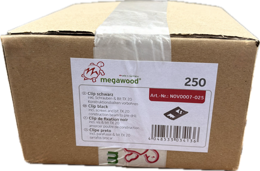 Megawood Clip 250 Stück inkl. Schrauben