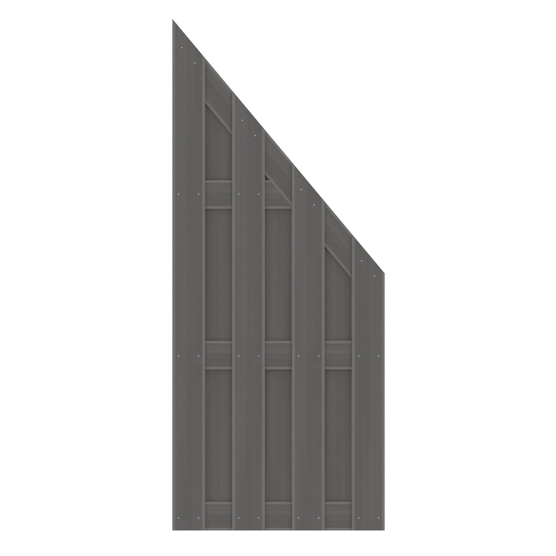 Brügmann Sichtblende Jumbo WPC Anthrazit Anschluss 74 x 179/90 cm Art. 2087