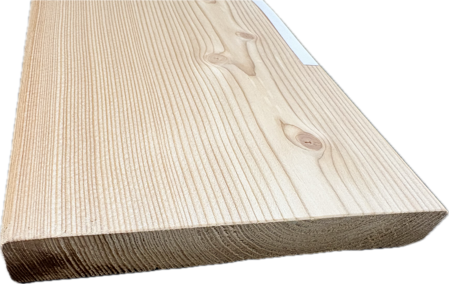 Glattkantbrett Lärche 28 × 145 mm – 4-seitig glatt gehobelt, Kanten gefast | Lärchenholz Brett