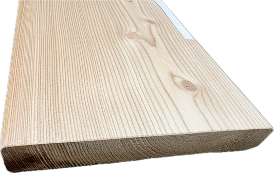 Glattkantbrett Lärche 28 × 145 mm – 4-seitig glatt gehobelt, Kanten gefast | Lärchenholz Brett