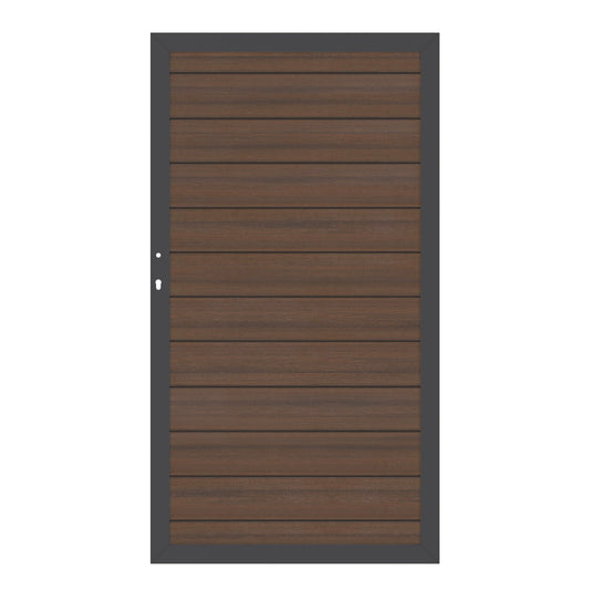 Brügmann SYSTEM WPC PLATINUM Braun / Anthrazit Tor 98 x 180 cm Art.-Nr. 2615