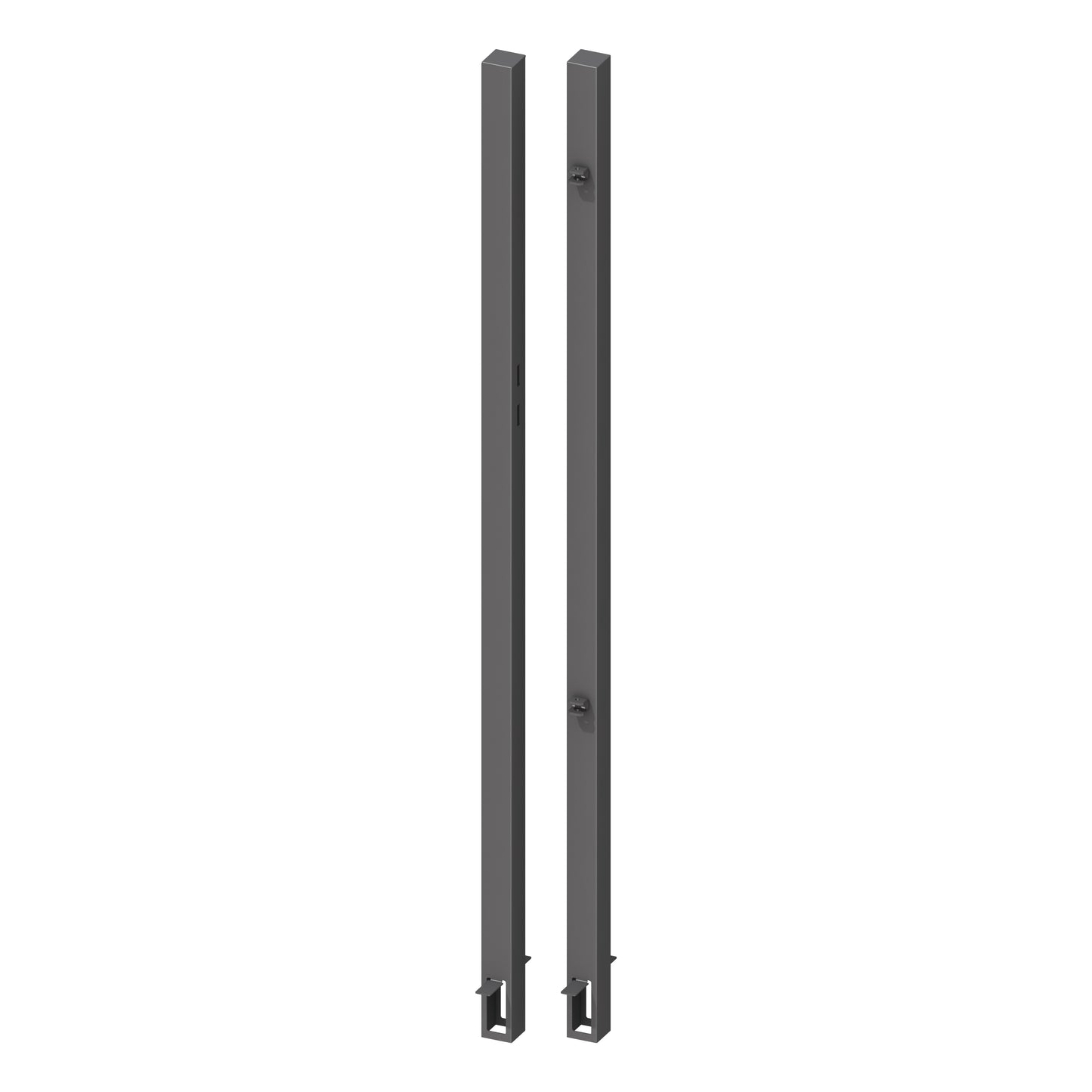 Brügmann Torpfosten-Set z. Einbetonieren für Einzeltor Höhe 180 cm Anthrazit 8x8x255cm Art.- Nr.2059